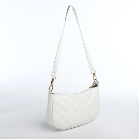 Bag Baget with a zipper, white color-2