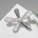 Brooch "Flower" Luck, white color in silver