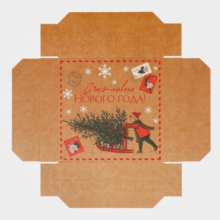 Box the team "New Year's Post", 17 x 17 x 7 cm, New Year-6