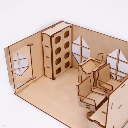 Game set of puppet furniture "Beauty Salon"-2