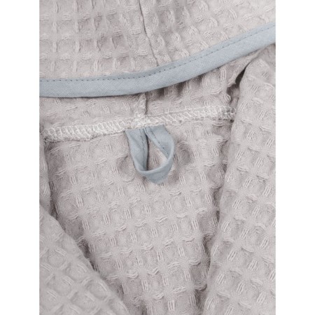 Халат детский с капюшоном Amarobaby Waffle, рост 122-128 см, цвет серый-9