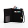 Women's wallet on the button, black color