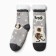 Women's socks with fur, gray/bear, size 36-40