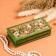 Casket - a bill "Flower pattern", 8.5 × 17 cm, green, lacquer miniature
