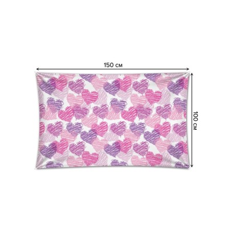 Decorative panel with photo printing "small hearts", horizontal, size 100x150 cm-1