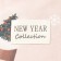 Apron Ethel "New Year's Jewelry" 60x70 cm, 100% HL, sarzha 190 g/m2