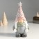 Souvenir Polystone "Granny with pigtails in a pink cap with an asterisk" 9.5x8x20.7 cm