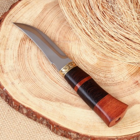 Hunting knife "Fight", 22cm, blade 112mm/2.8 mm, wood, with engraving, mix-6