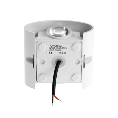 Fronts' lamp "Semesfer", FSD-075, 2 W, 3000K, 1 Ray, IP65, 220 V, plastic, white-7