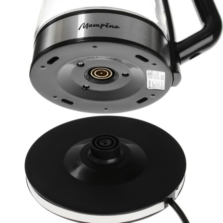 Electric kettle "Matryona" MA-155, glass, 2.2 l, black-silver-6