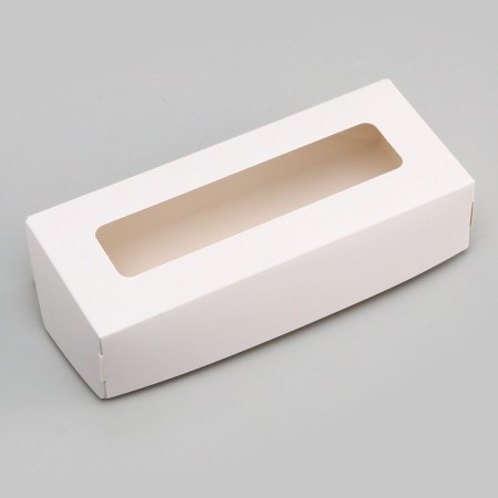 The box is folding, white, 17 x 7 x 4 cm, 0.5 l-4