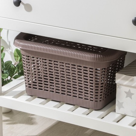Storage basket with a lid, 20 l, 45 × 28 × 24 cm, color mix-10