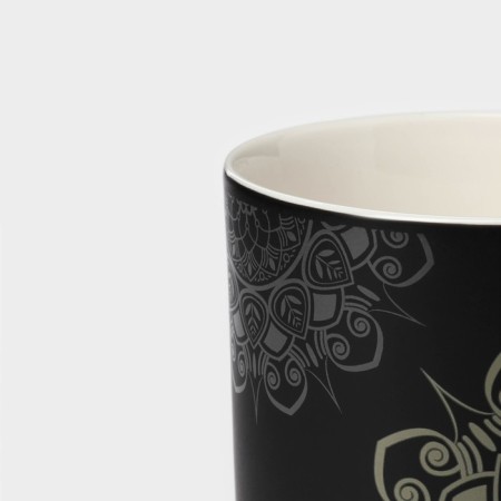 Porcelain shade mug "Mandala", 380 ml, gold pattern-3
