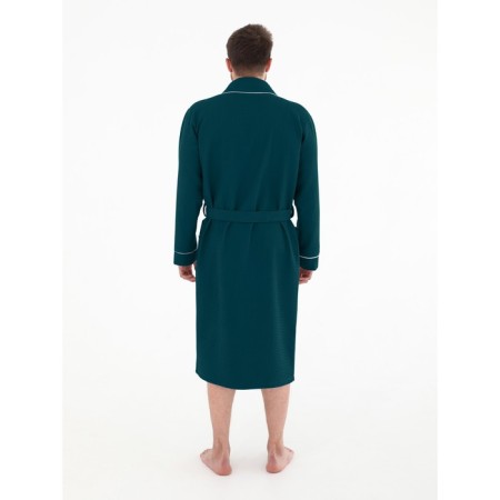 Male dressing gown, shalka+kant, size 48, emerald color, waffle-2