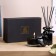 Set of diffuser 100 ml+candle 6x9 cm, black gentleman, black