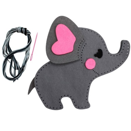 Set for creativity: soft toy from felt "elephant"