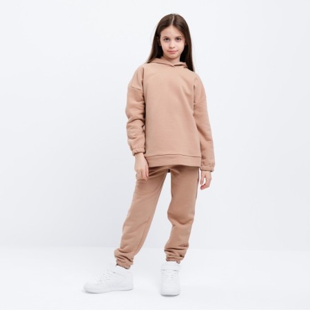 Kids (hoodies, trousers) minku beige color, height 158 ​​cm