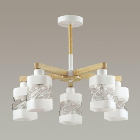 Bonnie chandelier, e27 5x60W, white color, tree-2