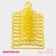 Shoulders - Children's shade hangers for clothes, 28.5 × 0.4 × 14.5 cm, 10 pcs, yellow color