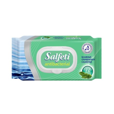 Wet napkins Salfeti, antibacterial, 72 pcs.