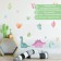 Interior color sticker "Dinosaurians in cacti" 30x60 cm
