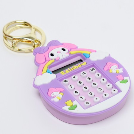 Puzzle-labyrinth "Bunny" with a calculator, on a keychain, color mix-2