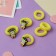 Hair gum "Tenderness" (set 6 pcs) deer, yellow