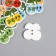 Buttons wood for creativity 2 punctures "cherries with a bow" set of 20pcs 1.9x1.9x0.2 cm mix