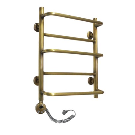 Domoterm electric heated towel rail "Orpheus", 500 x 700 mm, 5 crossbars, left, bronze-1