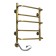 Domoterm electric heated towel rail "Orpheus", 500 x 700 mm, 5 crossbars, left, bronze
