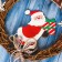 New Year's Suspension "Wreath Svetki with Santa Claus" D-18 cm