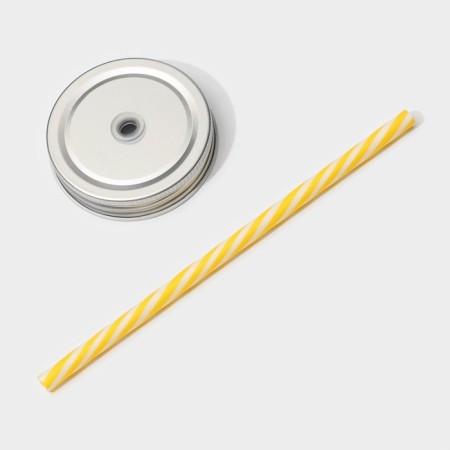 Bank glass share "Happiness", 450 ml, 10 × 7.5 × 13 cm, with a handle, a lid and a tube-4
