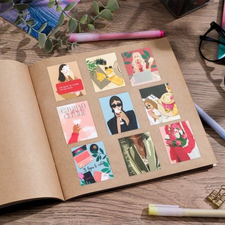 Paper stickers "Stylish Girls", 11 × 15.5 cm-2