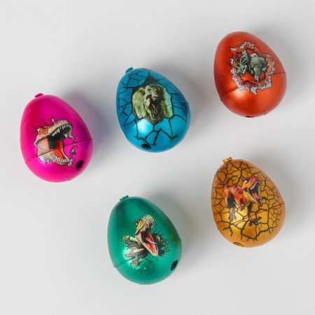 Growing toy "Egg with a painting color, dinosaurs" 3.5x4.5 cm, mix-3