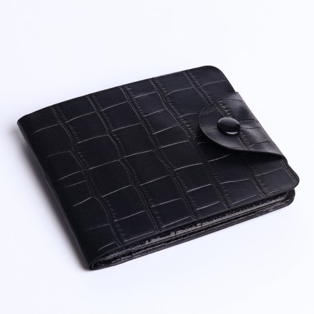 Male purse on a magnet, black color-2