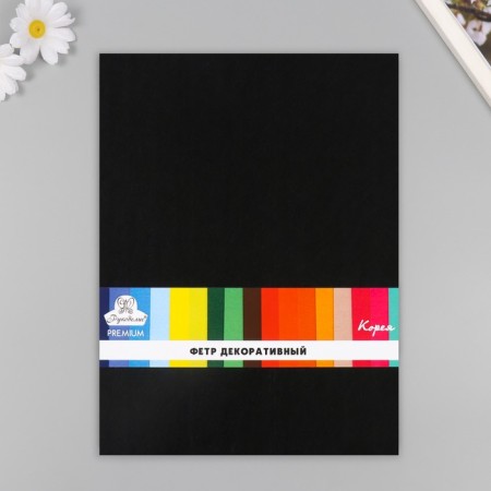 A set of felt 22x30 cm, 5 sheets, Korea, col. black