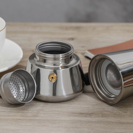 Coffee machine geyser Magistro Classic, 2 cups, 100 ml, stainless steel-3