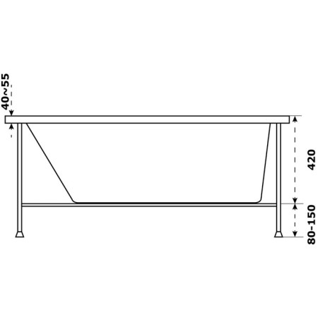 Acrylic bath Azario "Bali" 150x70 cm, white-4