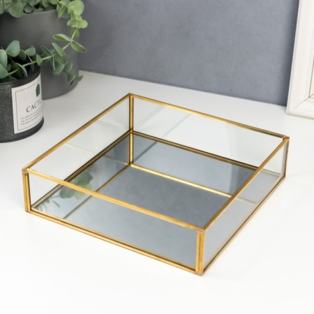 Standing interior glass with a square "Square" 5x20x20 cm