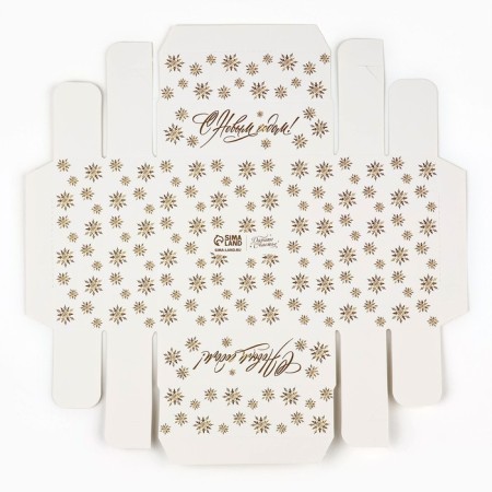 Box for confectionery "Golden Blizzard", 10 x 10 x 10 cm, New Year-5