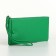 Women's wallet with lightning, green color