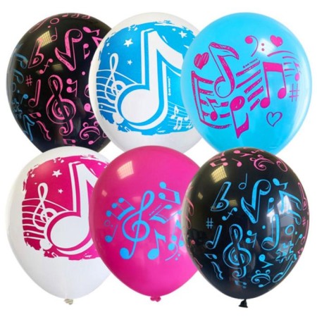 Shar Latex 12 "Notes", pastel, set 25 pcs., Mix