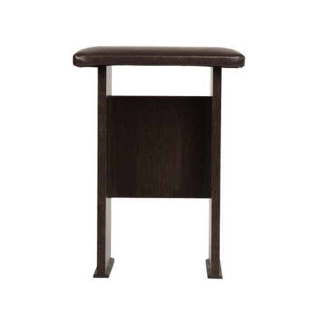 Kitchen wenge stool/leather.-1