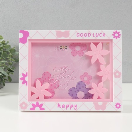 Photo frame plastic 13x18 cm "Flower" pink 23x2x18 cm