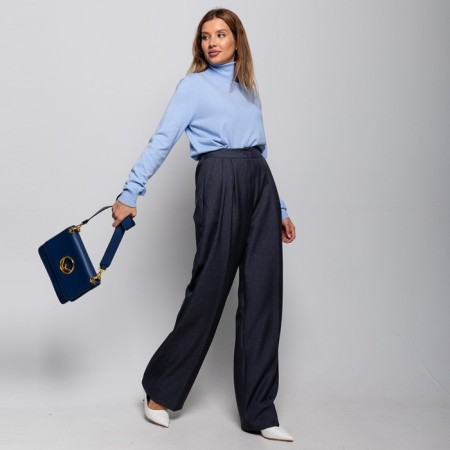 Turtleneck female color blue, size One size (46-50)-4