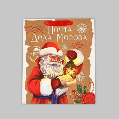 Laminated vertical packet "Mail Santa Claus", ML 23 x 27 x 11.5 cm, New Year-4