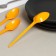 Set of plastic disposable tablespoons, 16.5 cm, 12 pcs, yellow color