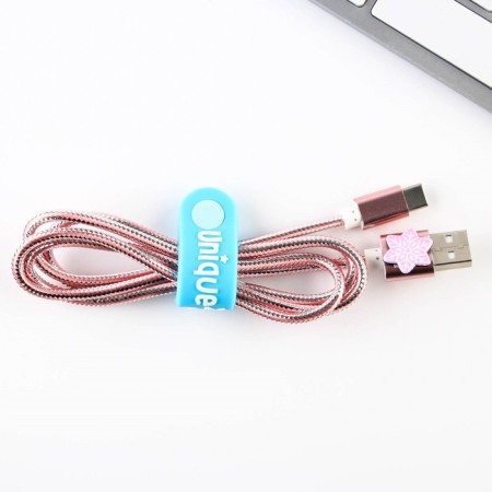 Set of wire holder+Type-C “Happy New Year”, 1a, 1m cable-1