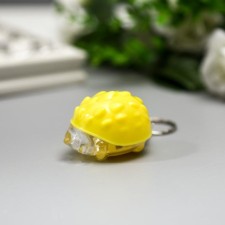 Фонарик свет на кольце "Ёжик" МИКС 2,8х3,5х4,8 см