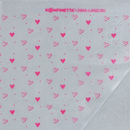 Confectionery bags "Hearts", (L) 38 x 24 cm, 50 pcs-2